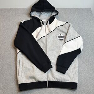 Southpole Mens Full Zip Hoodie XL Gray Black Colorblock Jacket‎